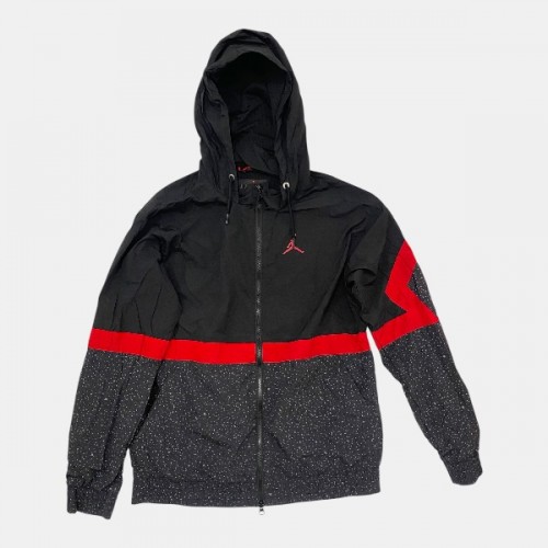Jordan Jumpman Colorblock Hooded Jacket Μαύρο Κόκκινο /pre owned